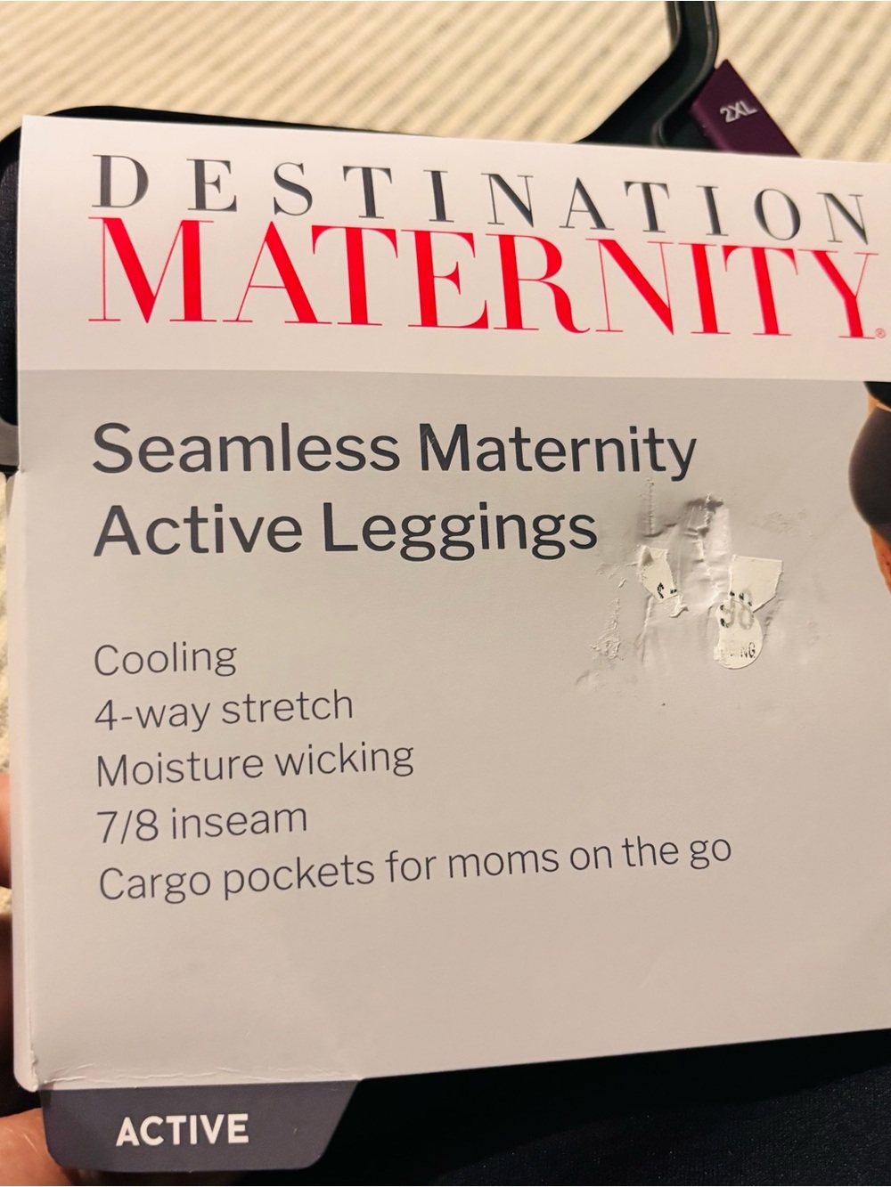 Destination Maternity Black Seamless Maternity Active Leggings